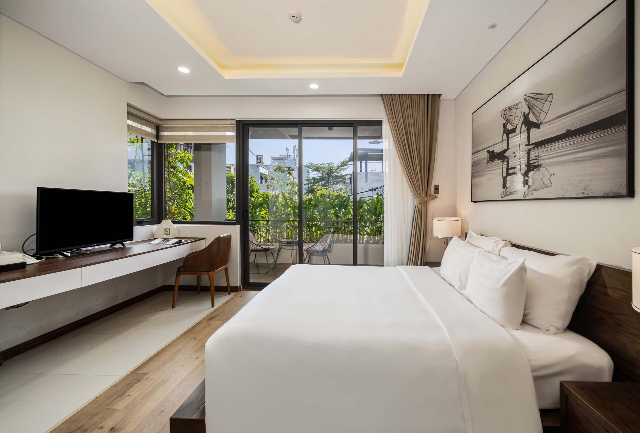 Dịch Vụ 2 Ảnh không gian phòng khách nội thất căn hộ Sài Gòn chụp bằng góc máy ngang bởi PES Studio