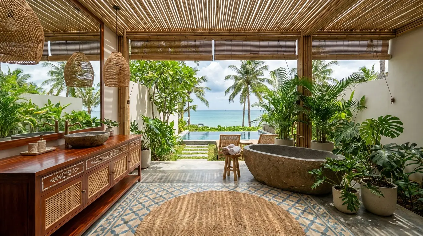 Chụp ảnh villa Nha Trang — hồ bơi và sân vườn riêng lúc chạng vạng
